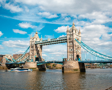 Tower bridge in the heart of London crossing the river Thames